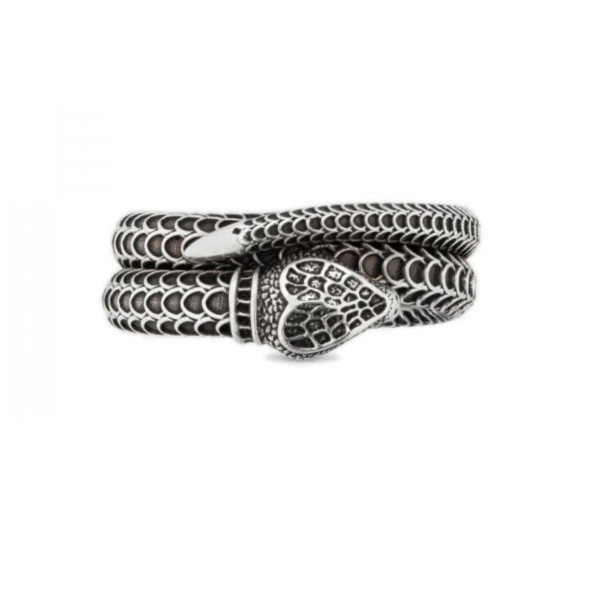 Gucci - Anello Serpente  Collezione Garden in Argento Anticato
