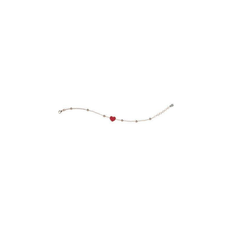 Nanàn Bracciale Dorato con Cuore Rosso