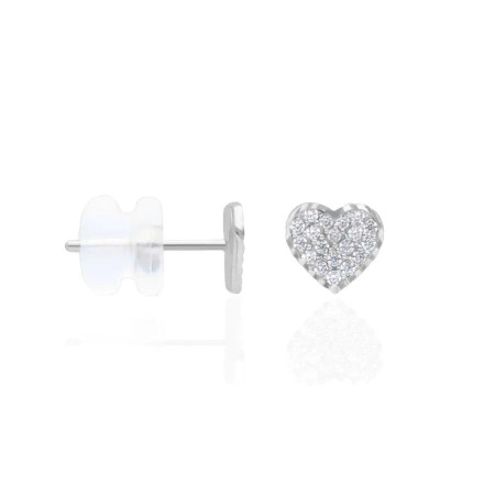 Stroili Orecchini a lobo Bon Ton oro bianco e Cubic zirconia 2