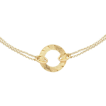 Boccadamo Collana Donna Doppio Filo Placcata Oro Giallo Con Decoro Circolare