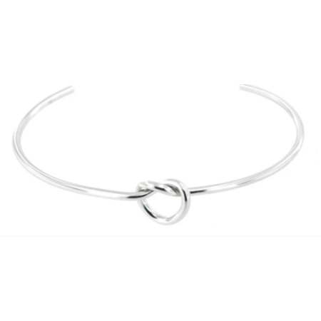 BYSIMON - Bracciale in Acciaio a filo che forma un nodo