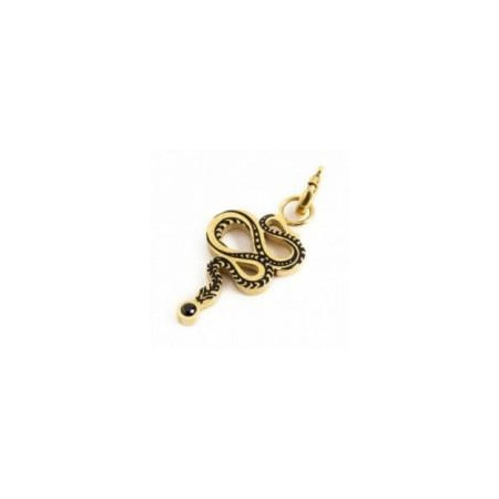 MARLU'-CIONDOLO ORO PVD CON BLACK OIL SERPENTE