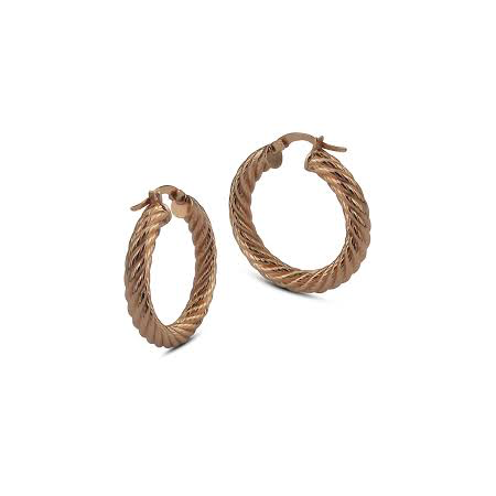 Boccadamo - Orecchini a cerchio cotronati in bronzo rosa