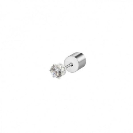 Marlù - Mono Orecchino con zircone bianco acciaio