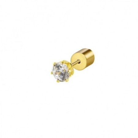 Marlù - Mono Orecchino con zircone bianco pvd oro