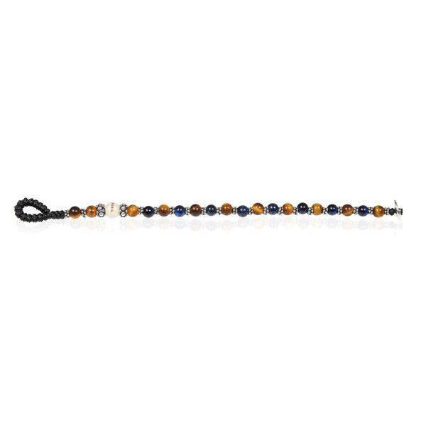 Gerba - Bracciale Occhio di Tigre classico blu nero