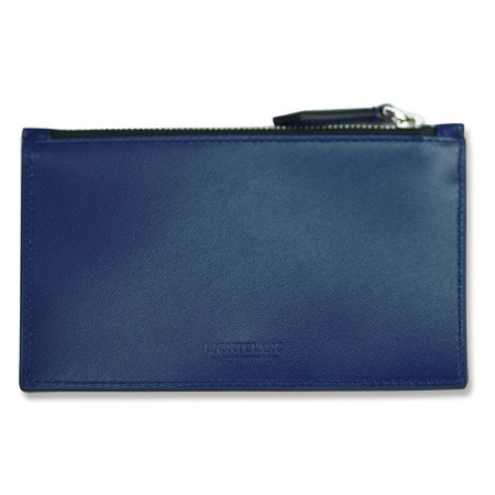 MONTBLANC  - PORTAFOGLI CUSTODIA CON CERNIERA PORTACARTE MEISTERSTÜCK VITELLO COLOR BLU 2