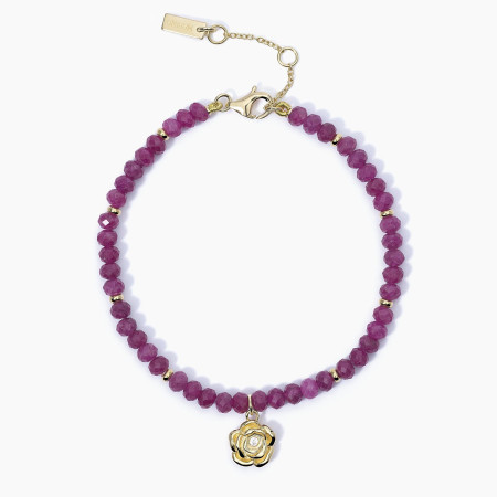 Mabina.  Bracciale con rubini LA VIE EN ROSE