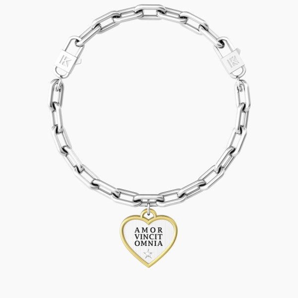 Kidult - Bracciale in acciaio Amor vincit omnia