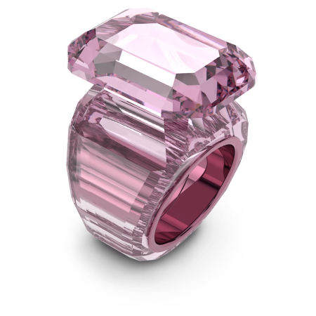 Swarovski  Anello cocktail Lucent Taglio ottagonale, Rosa