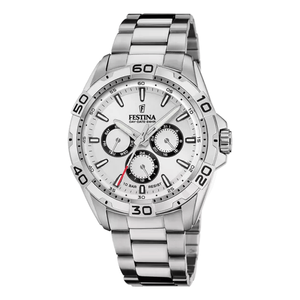 FESTINA   OROLOGIO UOMO BIANCO ACCIAIO INOSSIDABILE