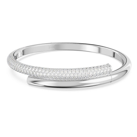 Swarovski   Bracciale rigido Dextera Chiusura magnetica, Bianco, Placcato rodio