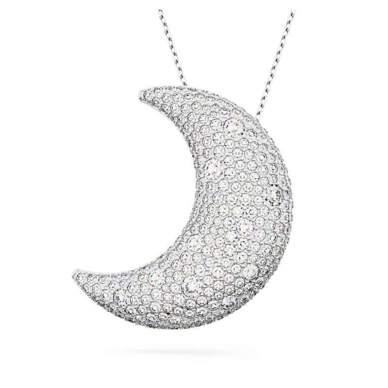 Swarovski  Collana con Pendente Sublima Luna, Bianco, Placcato rodio