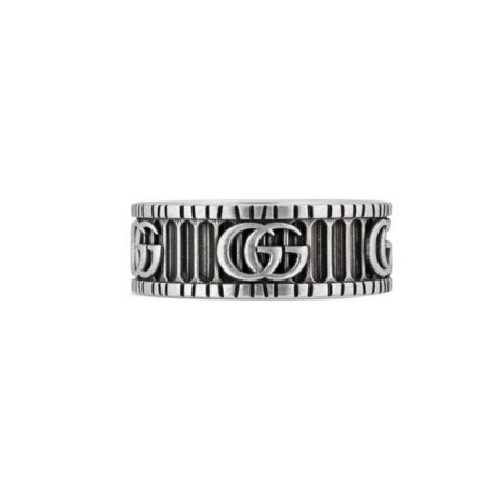 Gucci Anello con Doppia GG in argento