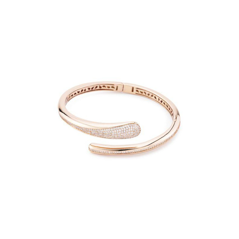 Boccadamo - Bracciale contrarié coloro oro giallo con pavè di zirconi