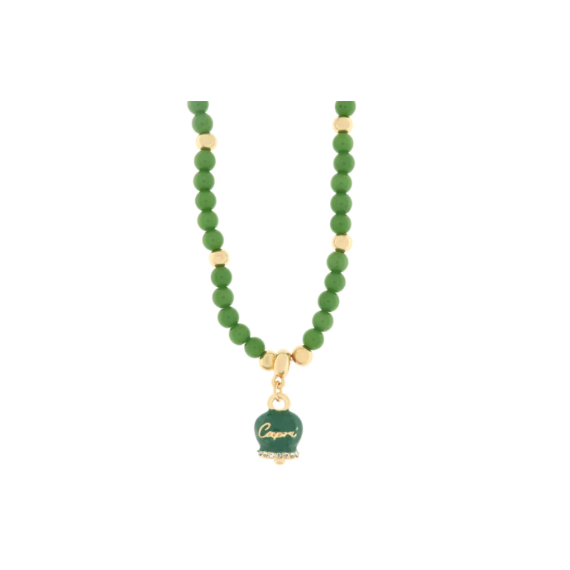 BYSIMON - Collana in Metallo Con campanella portafotuna Capri