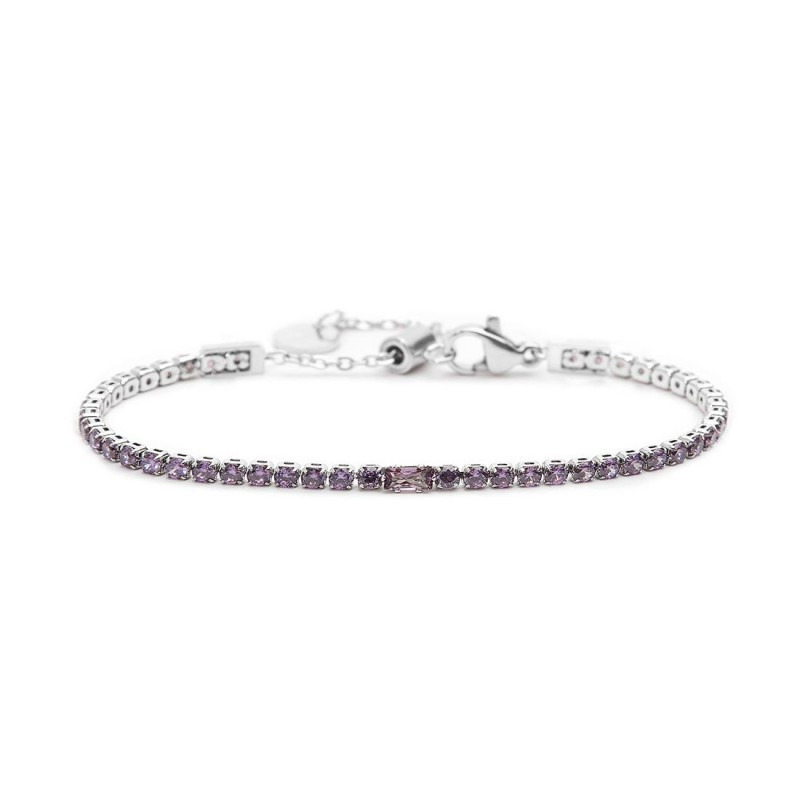 Marlù Bracciale tennis 2,5mm con zircone centrale