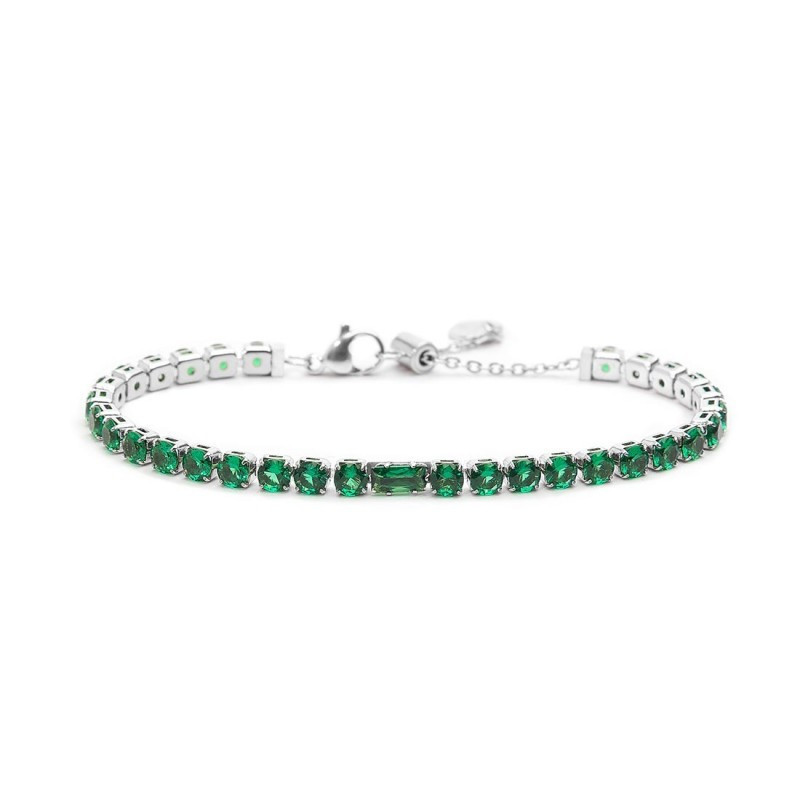 Marlù - Bracciale tennis 4mm con zircone centrale