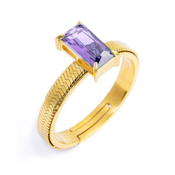 Marlù   Anello con zircone baguette