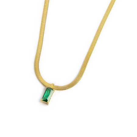 Marlù   Collana catena snake con zircone baguette