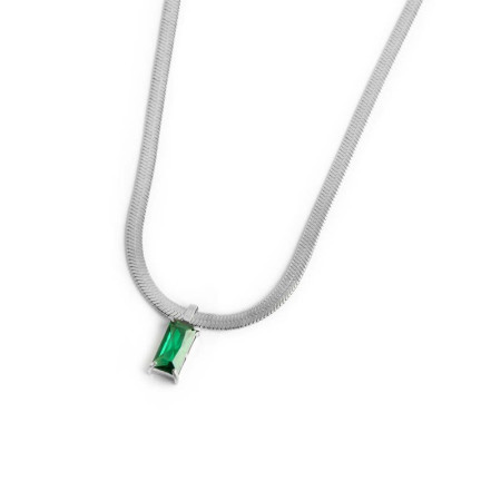 Marlù   Collana catena snake con zircone baguette