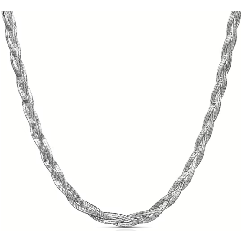 Ops Object - COLLANA  SILKY TWIST maglia piatta intrecciata