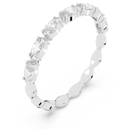 Swarovski - Anello Vittore, Taglio Marquise, Bianco, Placcato rodio
