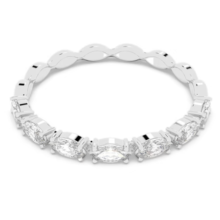 Swarovski - Anello Vittore, Taglio Marquise, Bianco, Placcato rodio 2