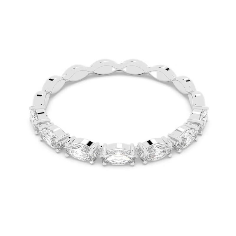 Swarovski - Anello Vittore, Taglio Marquise, Bianco, Placcato rodio