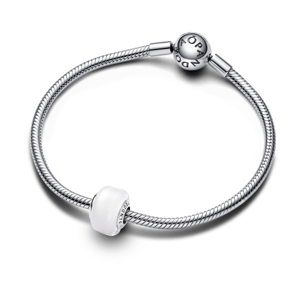 Pandora - Charm Mini Vetro di Murano Bianco