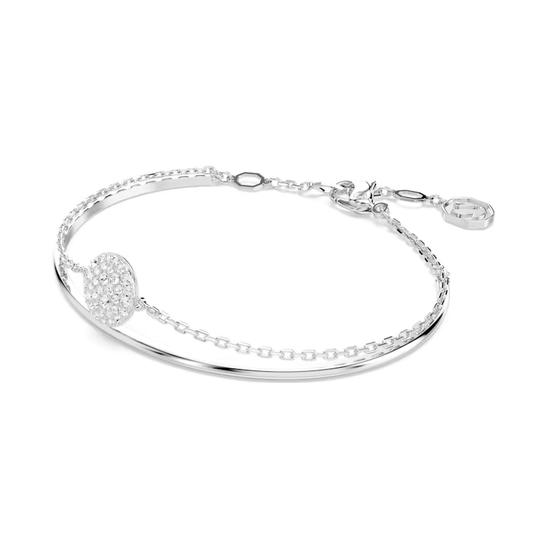 SWAROVSKI - Bracciale rigido Meteora Bianco, Placcato rodio