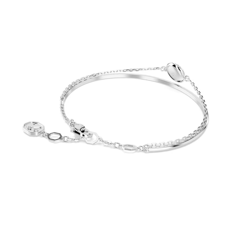 SWAROVSKI - Bracciale rigido Meteora Bianco, Placcato rodio