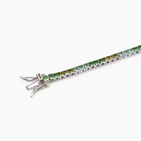 Mabina -  Bracciale tennis con zirconi multicolor verdi TENNIS CLUB 2
