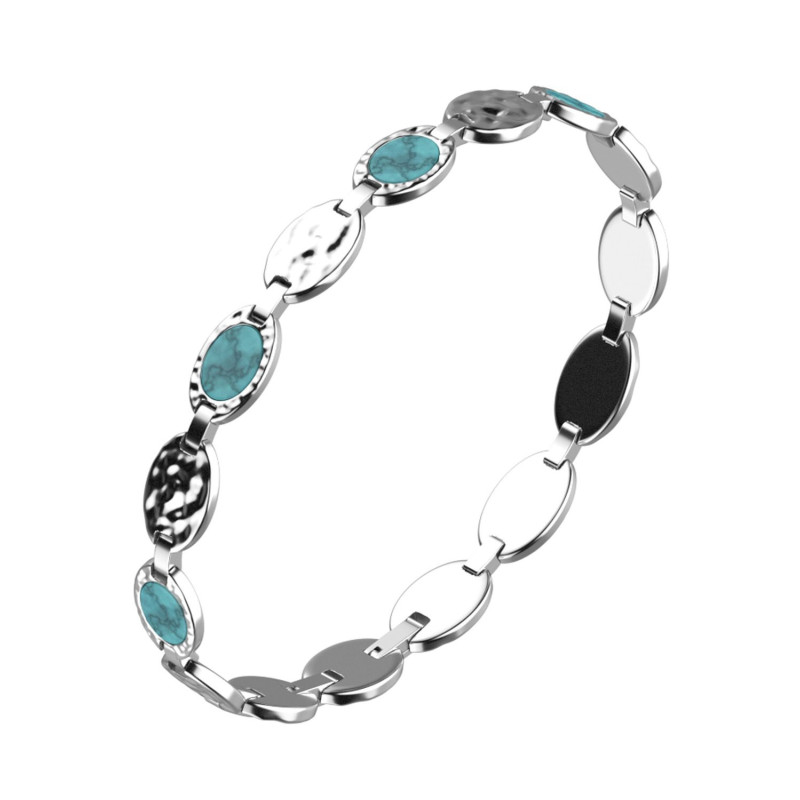 Bikkembergs - Bracciale Hammer Uomo in acciaio e turchese