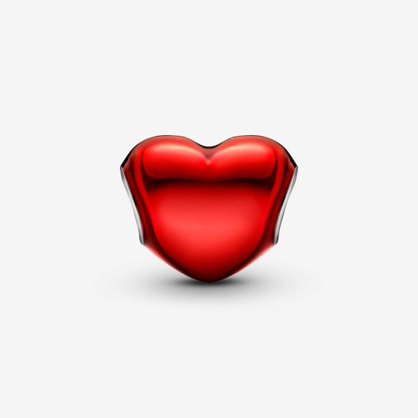 Pandora - Charm Cuore Metallico Rosso
