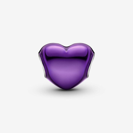 Pandora - Charm Cuore Metallico Viola 2