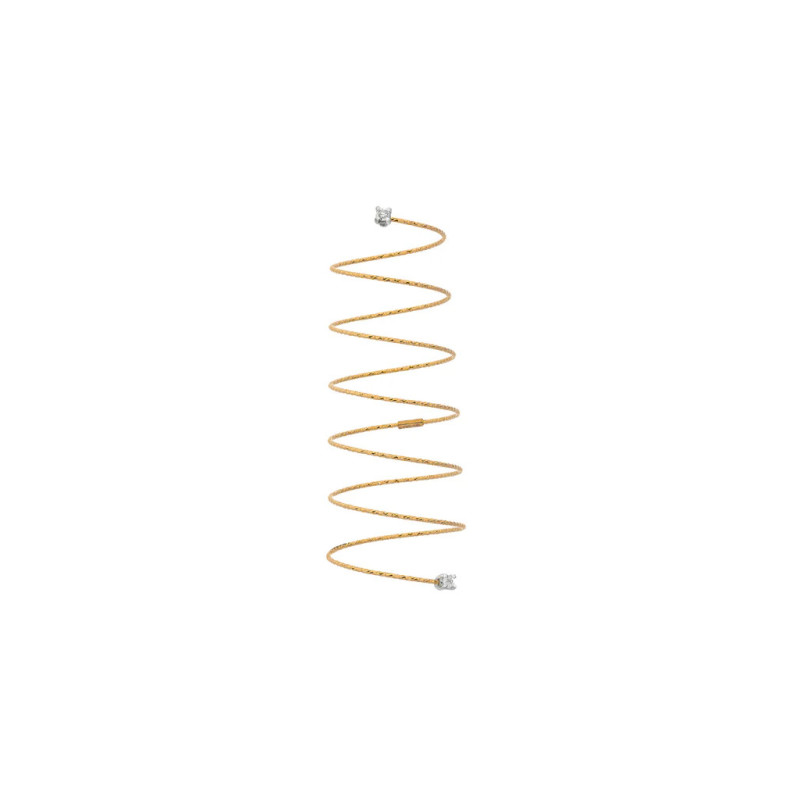 Magic Wire -  Anello spirale giallo diamanti SILENZIO