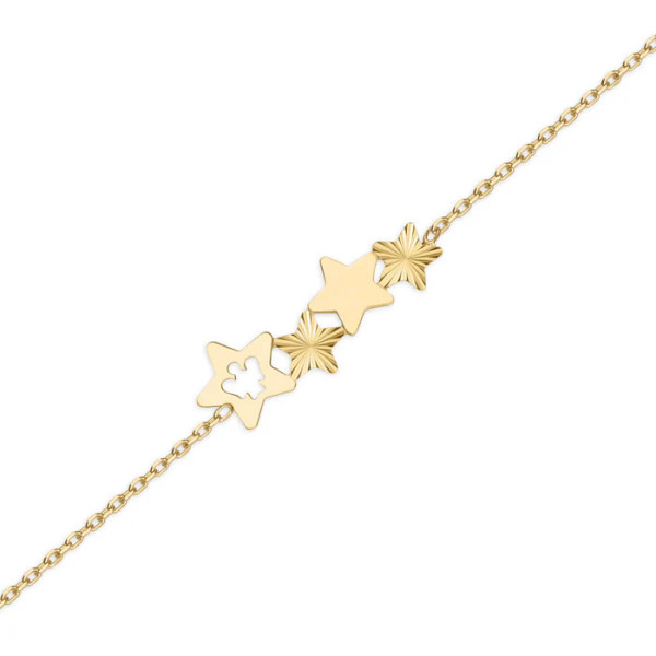 ROBERTO GIANNOTTI - BRACCIALE CON CENTRALE DI STELLE E ANGELO TRAFORATO