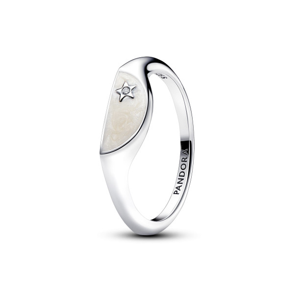 Pandora - Anello Mezzo Sigillo con Smalto Pandora ME