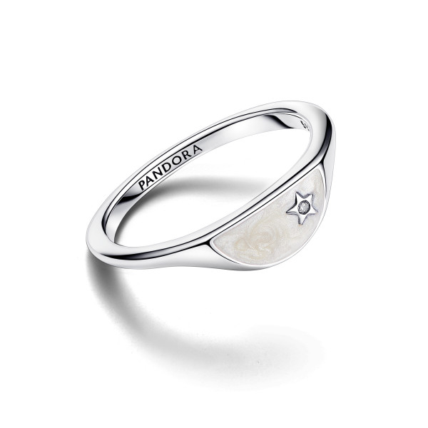 Pandora - Anello Mezzo Sigillo con Smalto Pandora ME