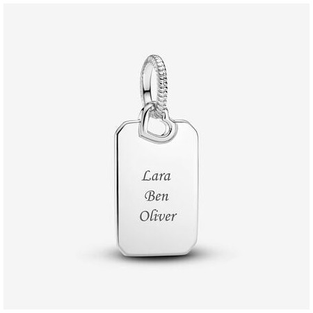 Pandora -  charm Pendente Medaglia Rettangolare