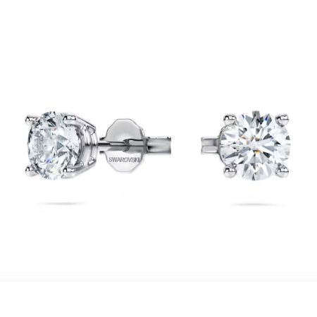 SWAROVSKI  -  Orecchini a lobo con solitario Eternity Diamanti creati in laboratorio 1 ct tw, Taglio Round, Oro bianco 18 K