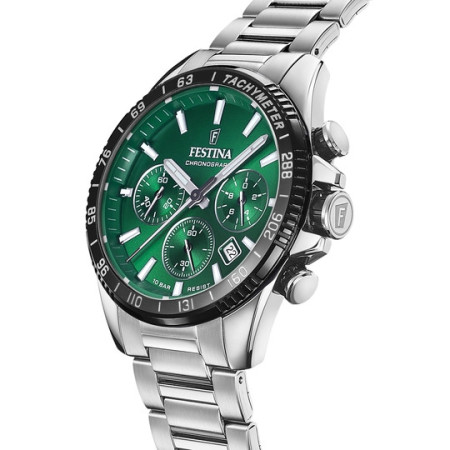 FESTINA   OROLOGIO  VERDE CON CINTURINO IN ACCIAIO, UOMO 2