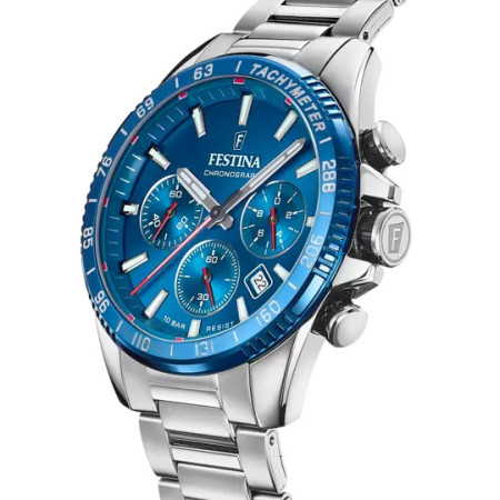 FESTINA   OROLOGIO BLU CON CINTURINO IN ACCIAIO, UOMO 2