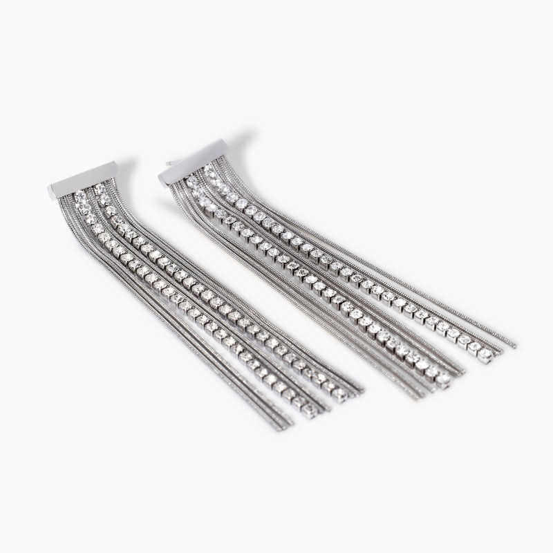 KIDULT - Orecchini con catena e tennis  STYLE 02