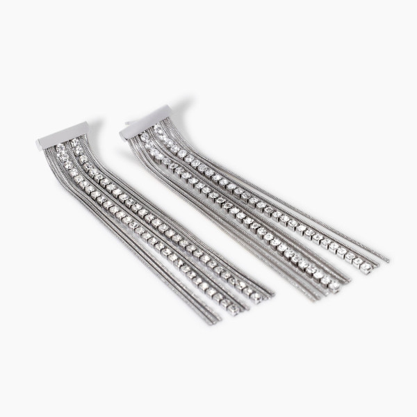 KIDULT - Orecchini con catena e tennis  STYLE 02