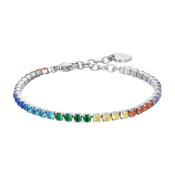 Luca Barra - BRACCIALE TENNIS DONNA CRISTALLI ARCOBALENO