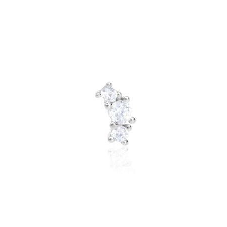 Stroili - Orecchino  Piercing Tragus Helix Conch Bon Ton Oro Bianco Cubic Zirconia 2
