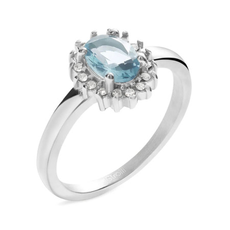 Stroili   -   Anello Solitario Lady Chic Acciaio Cristallo