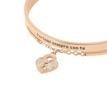 Stroili - Bracciale Lady Message Acciaio Rosa Cristallo 2